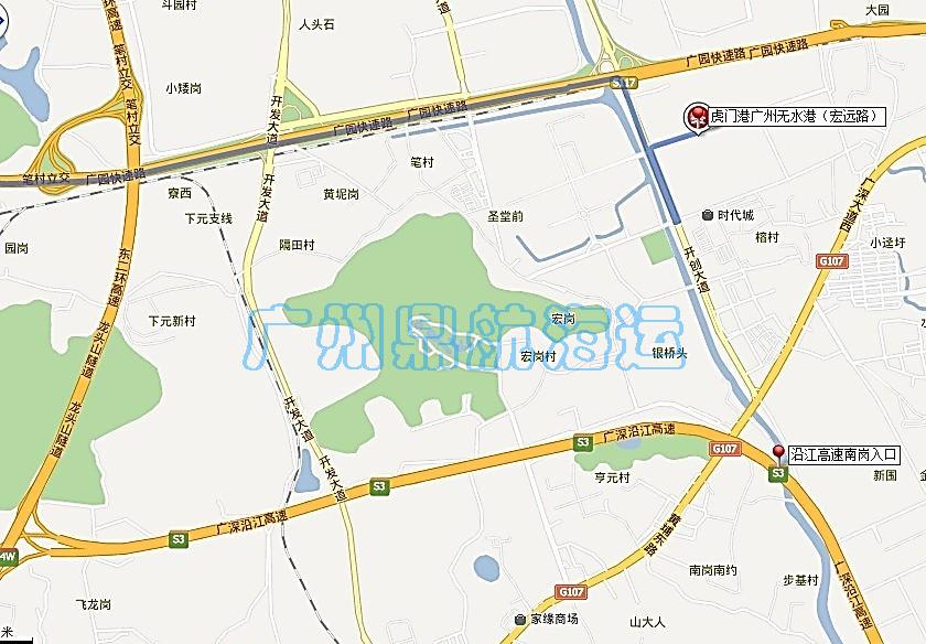 广州无水港地址，广州无水港位置